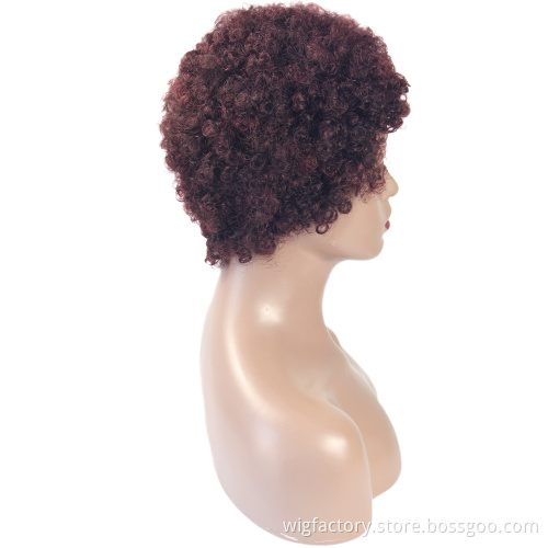 Afro puff wig machine made , popular machine made wigs wholesale accept custom color